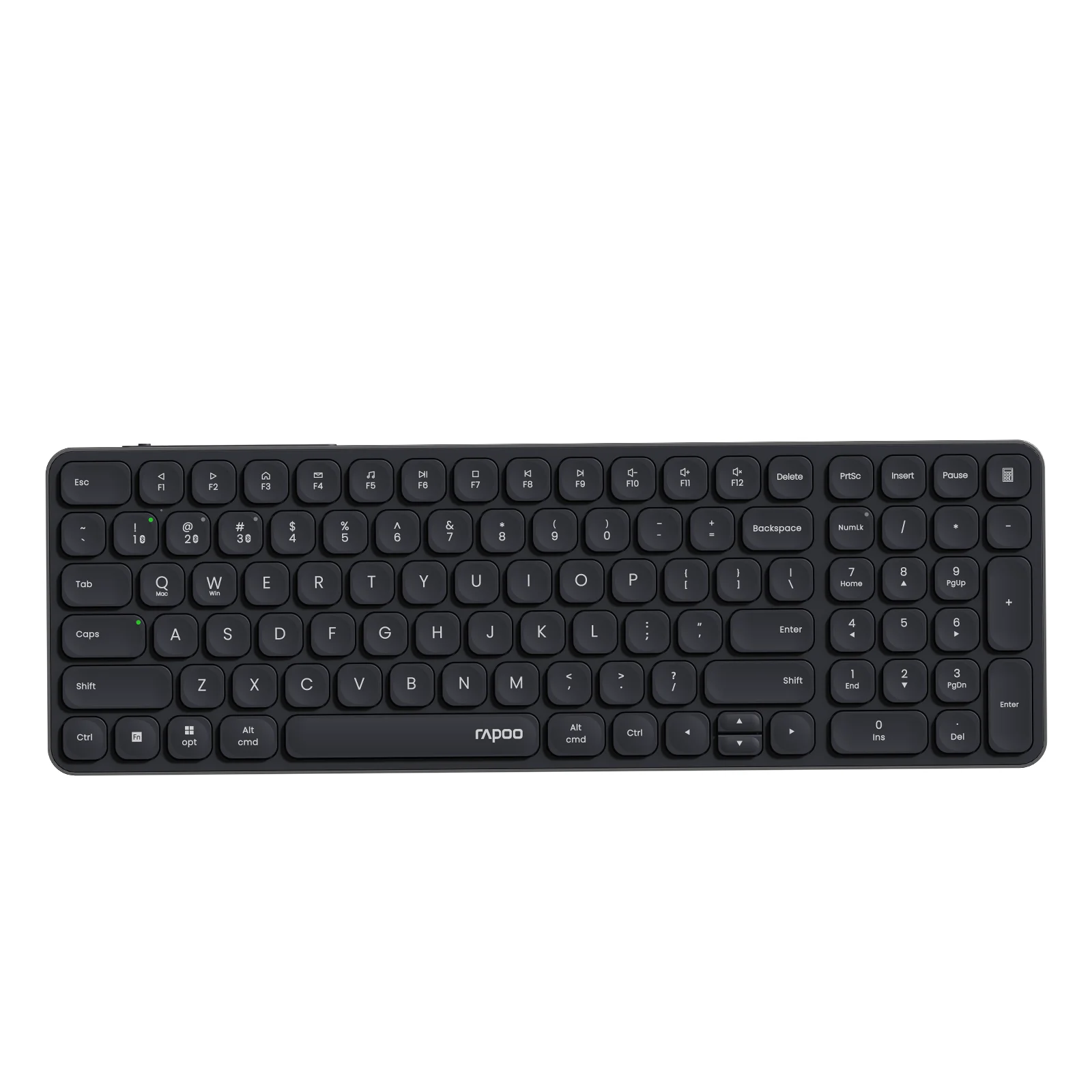 Rapoo E9310M Wireless Keyboard Multi-Device Bluetooth Keyboard with Number Pad Low-Profile Quiet Typing 99-Key Battery Powered  Support 4 Devices for PC Windows Linux Chrome Mac