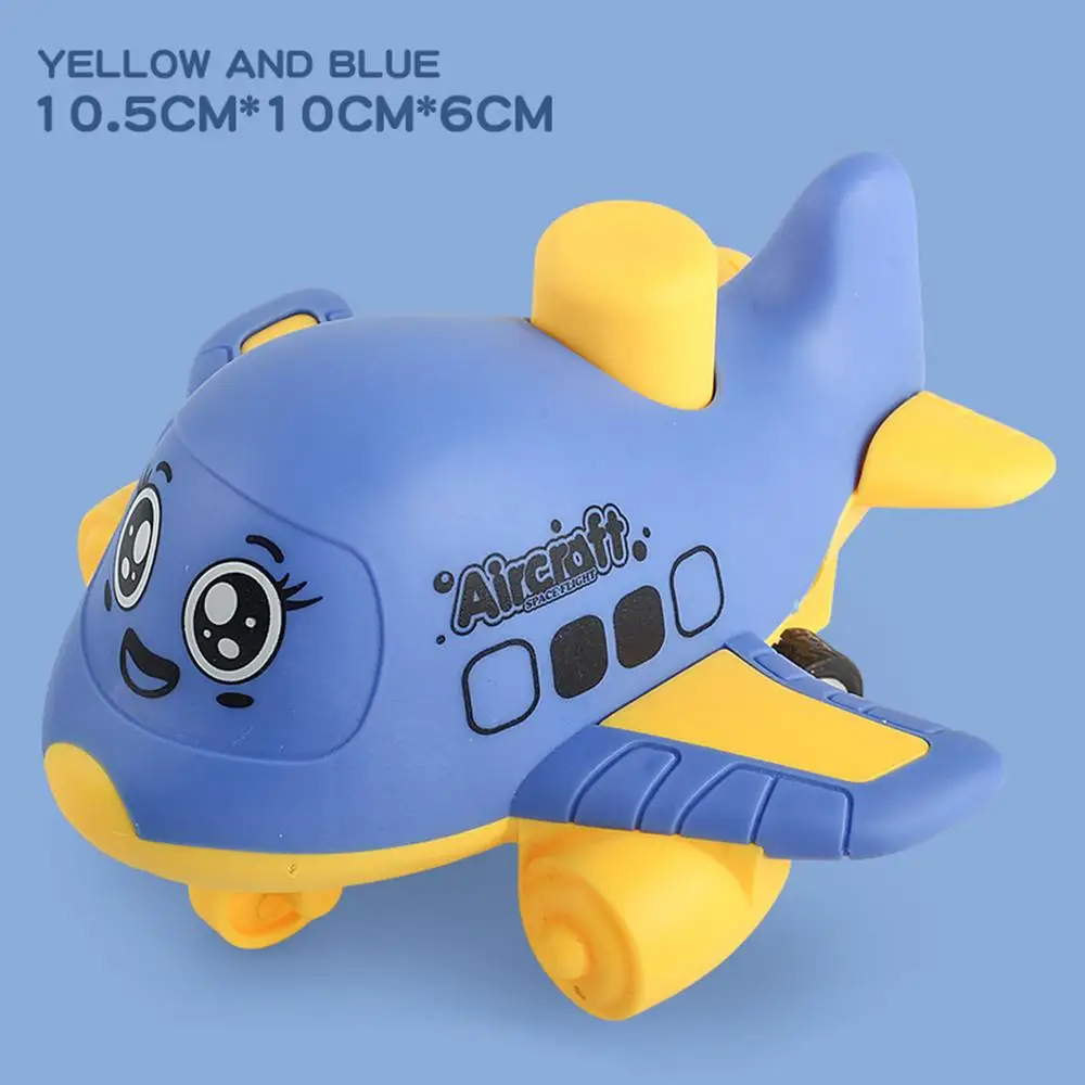 Juguete de avión Press and Go para niños pequeños de 1 a 3 años, avión de dibujos animados con fricción, juego de coche de empuje infantil, regalo