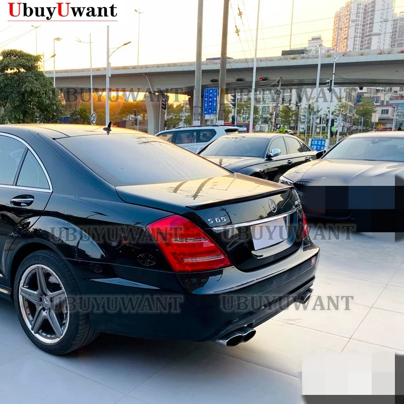 For Benz S Class W221 S320 S400 S420 S450 S600 2011 2012 2013 2014 2015 ABS Material Spoiler Rear Trunk Wings