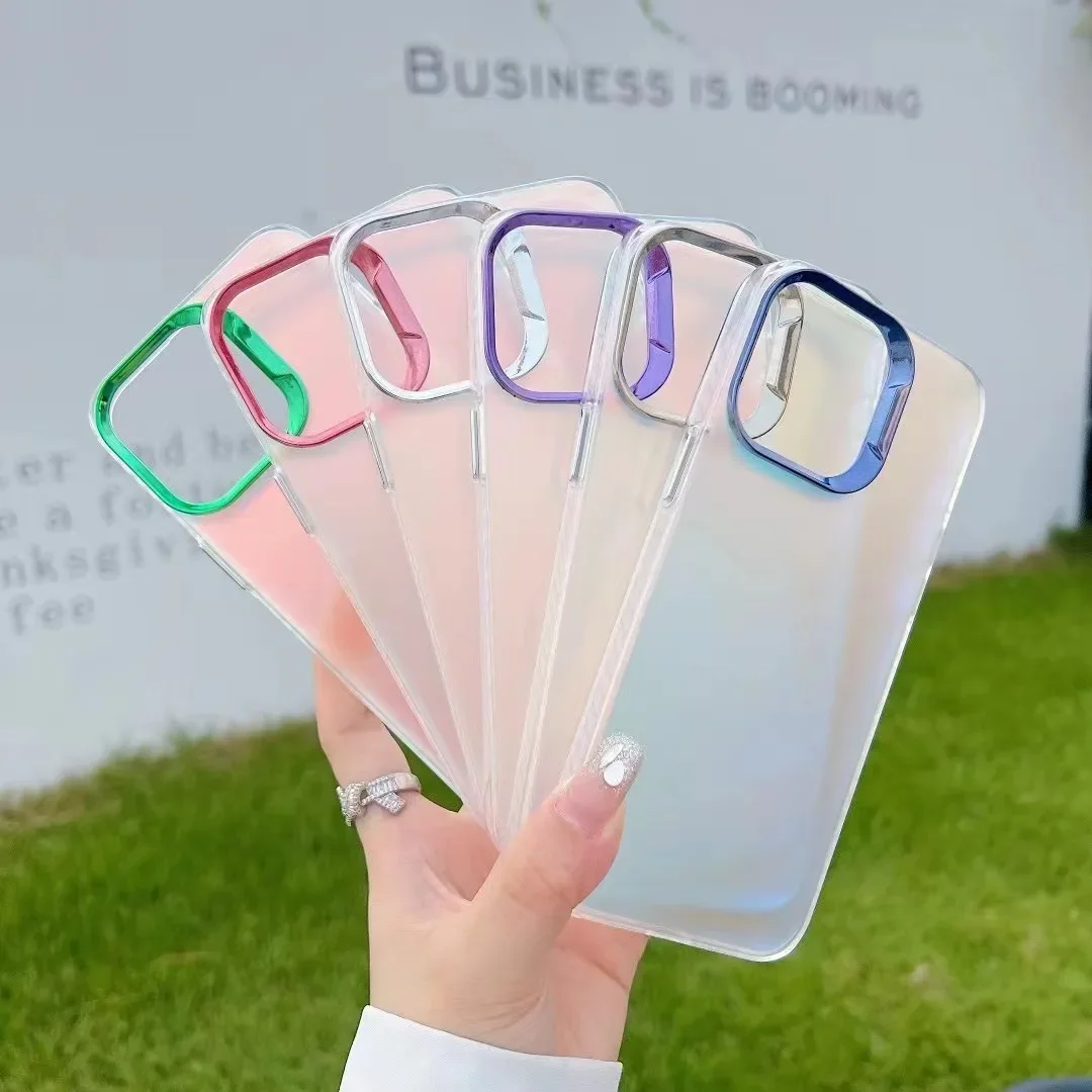 Funda de teléfono láser para IPhone 11, 12, 13, 14, 15, 16 Pro Max, funda a prueba de golpes para IPhone 16 Pro Max