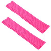 Heating Pad Gloves Men Women Fingerless Acrylic Arm Warmers Women Gloves Winter Mid Length Knit Stretchable Winter Mittens