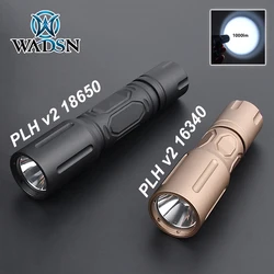 WADSN Metal Tactical PLHv2 Handheld Light 1000lm Outdoor Hunting Fight Flashlight Pistol Portable Torch Helmet Accessorie