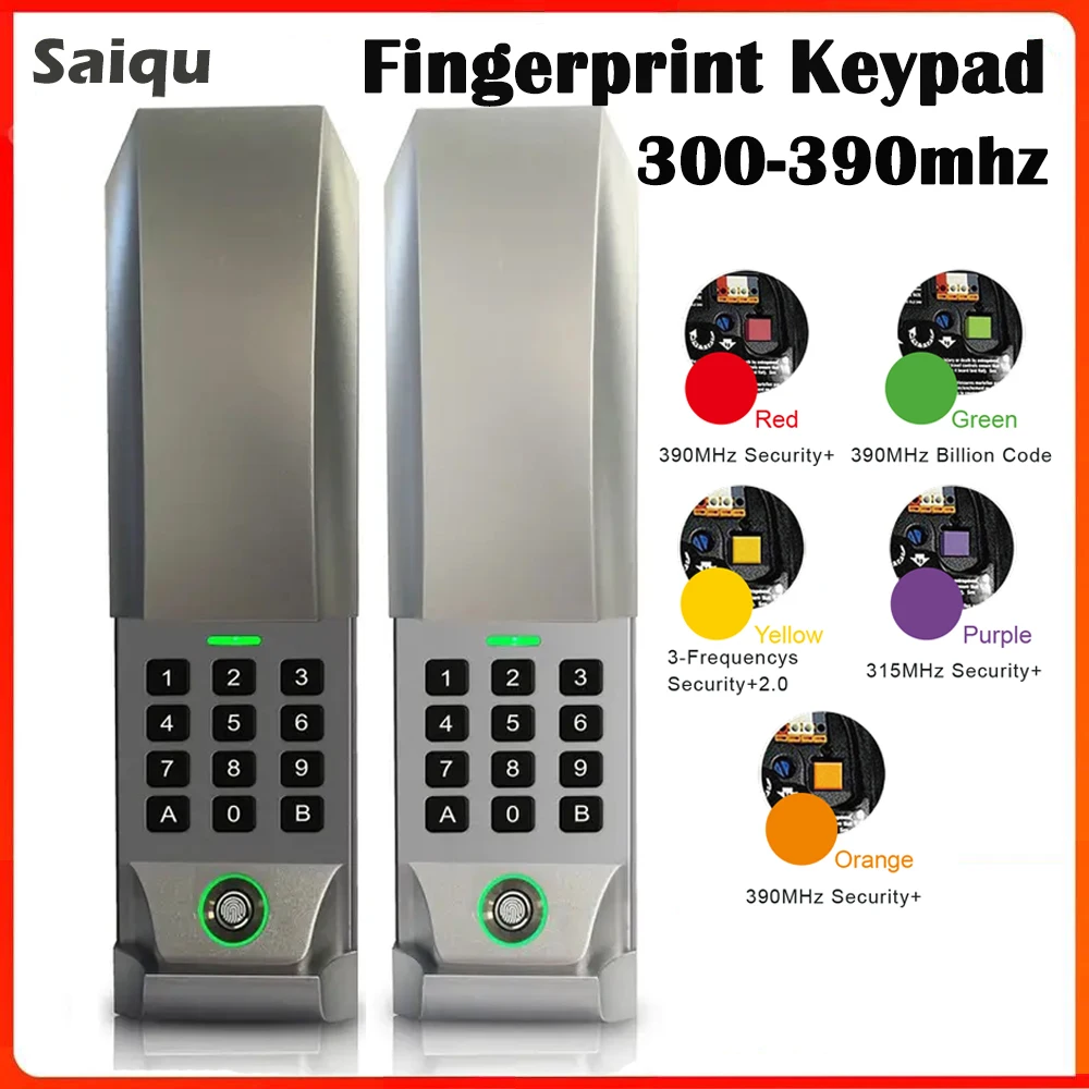 

Wireless Garage Door Opener 315MHZ 390MHZ Entry System 377LM 977LM 877MAX Remote Keyless Entry Fingerprint Keypad