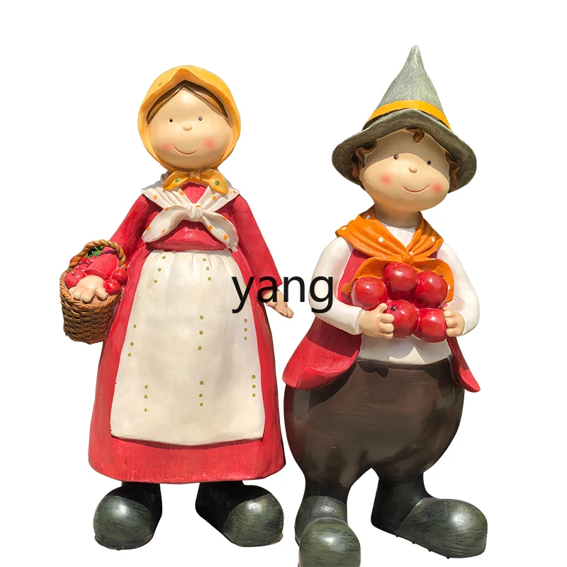 CX Courtyard Outdoor Floor Big Decorations Boys and Girls Figure Decoration Kindergarten Decoration