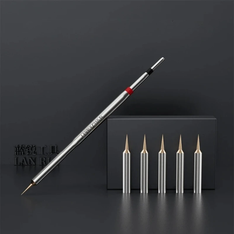 

Наконечник для паяльника Lanrui Quick Needle S01 для ремонта мобильных телефонов, пайки перемычек и материнских плат