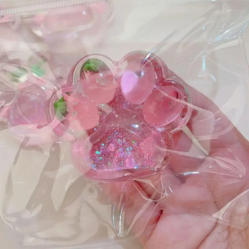 M89C dekomprimierende Prise Stress Katzen Pfoten für Spannung mehrfarbiger weicher Sprungspielzeug