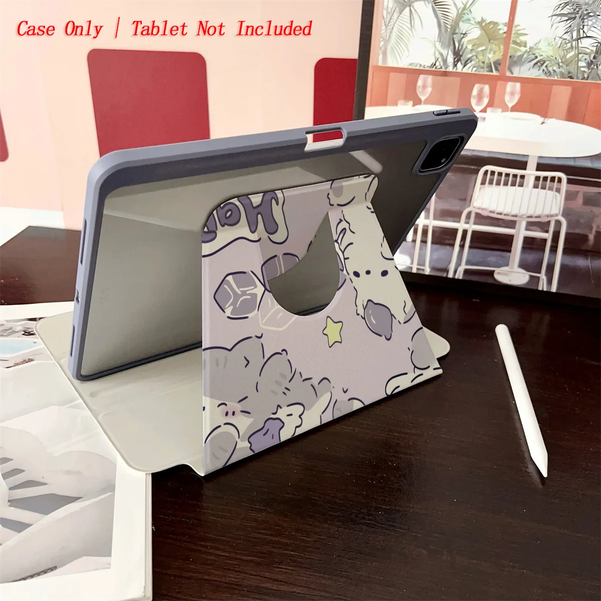 حافظة iPad مطبوعة على شكل حيوان لطيف كارتوني لهاتف Pro 12.9/11/Air 10.9/iPad 10.2/Mini 6، غطاء مقاوم للصدمات ومقاوم للاهتراء #3