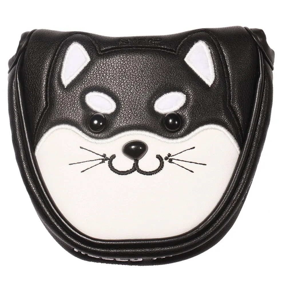 Maillet de Golf en cuir PU, couverture de tête, Animal mignon Husky pour Putter