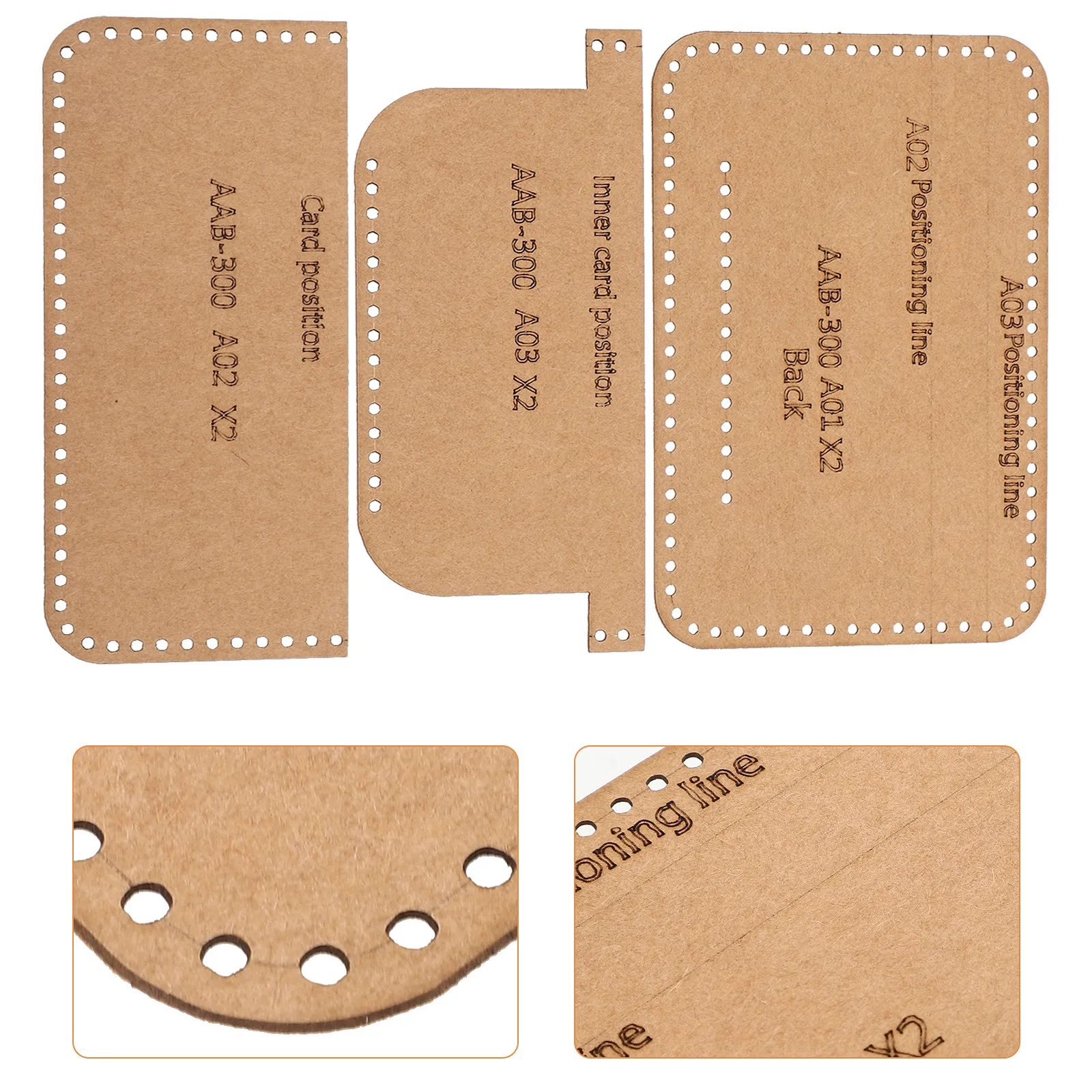 

1Set Universal Short Wallet Mold Template for Handmade Wallets Purse DIY Craft Cutting Stencil Kraft Paper
