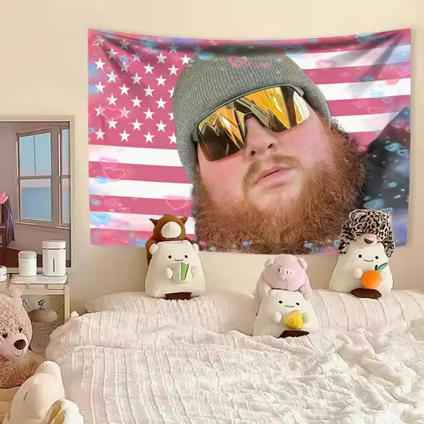 Funny American Flag Tapestry Caseohs Design Room Dorm Wall Decor Multi Size Flat Print Home Art