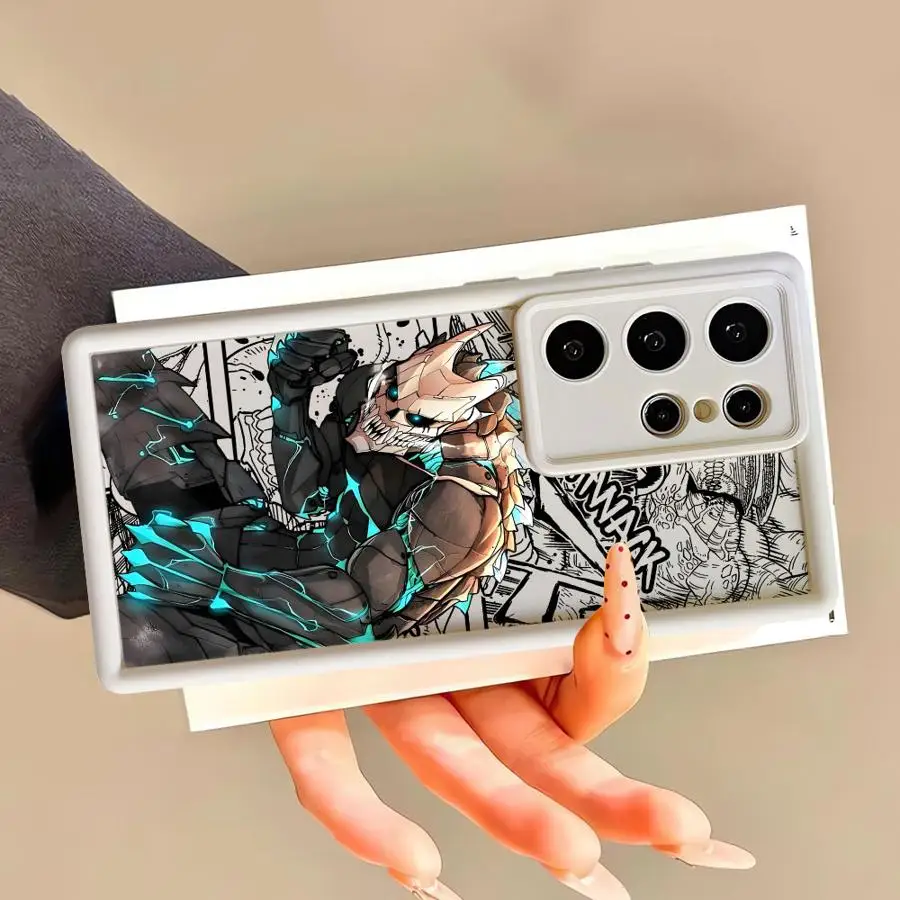 コミックキュートモンスター怪獣No.8スマホケース Samsung Galaxy S24Ultra S21 S22 S20FE S23 FE S25+ S24 Plus S25 Ultra ソフトカバー