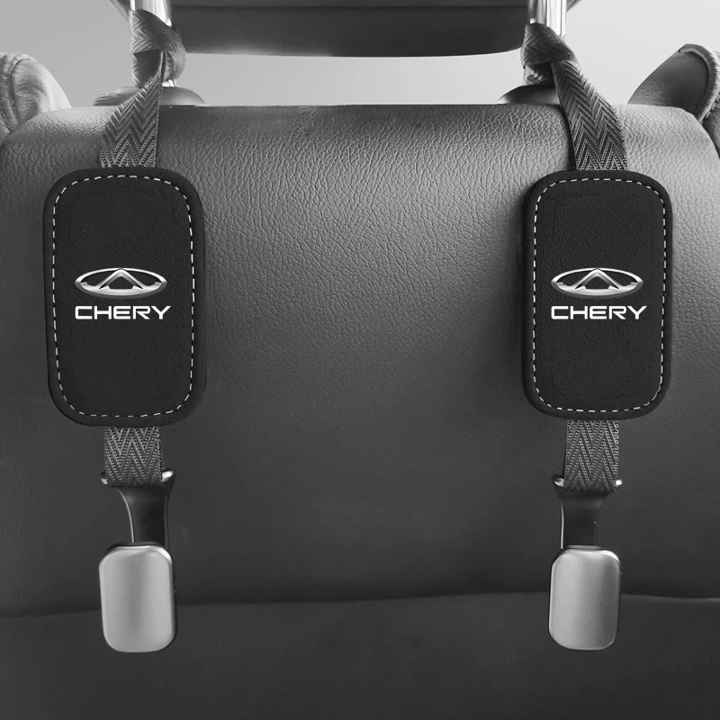 

Car badge seat back hook portable car interior goods For Chery Tiggo 3 7 5 5X 2019 2020 Duster Logan High end Suede Metal Hook