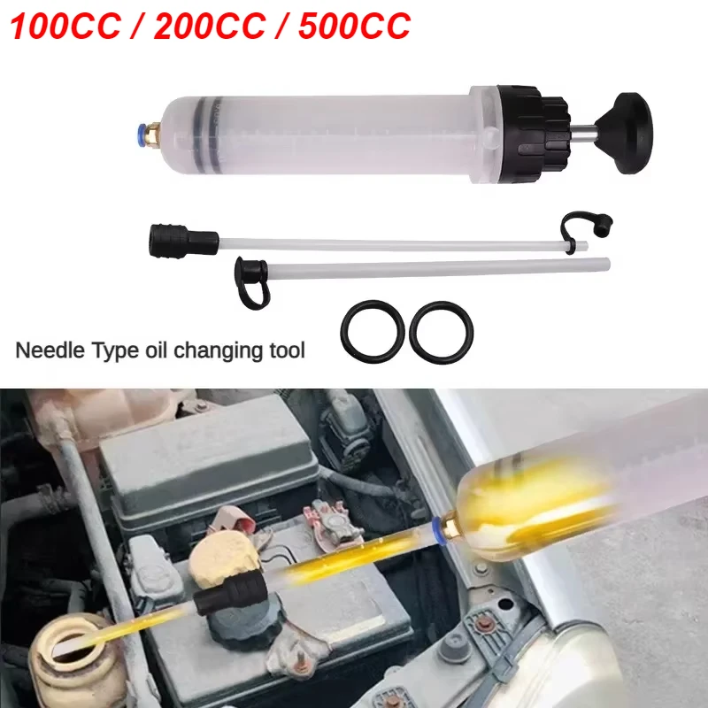 Extractores de fluidos automotrices, bombas, jeringas de cambio de aceite con manguera, aspiración Manual de combustible y llenado, evacuador de cambio de aceite de fluido, 500cc/*