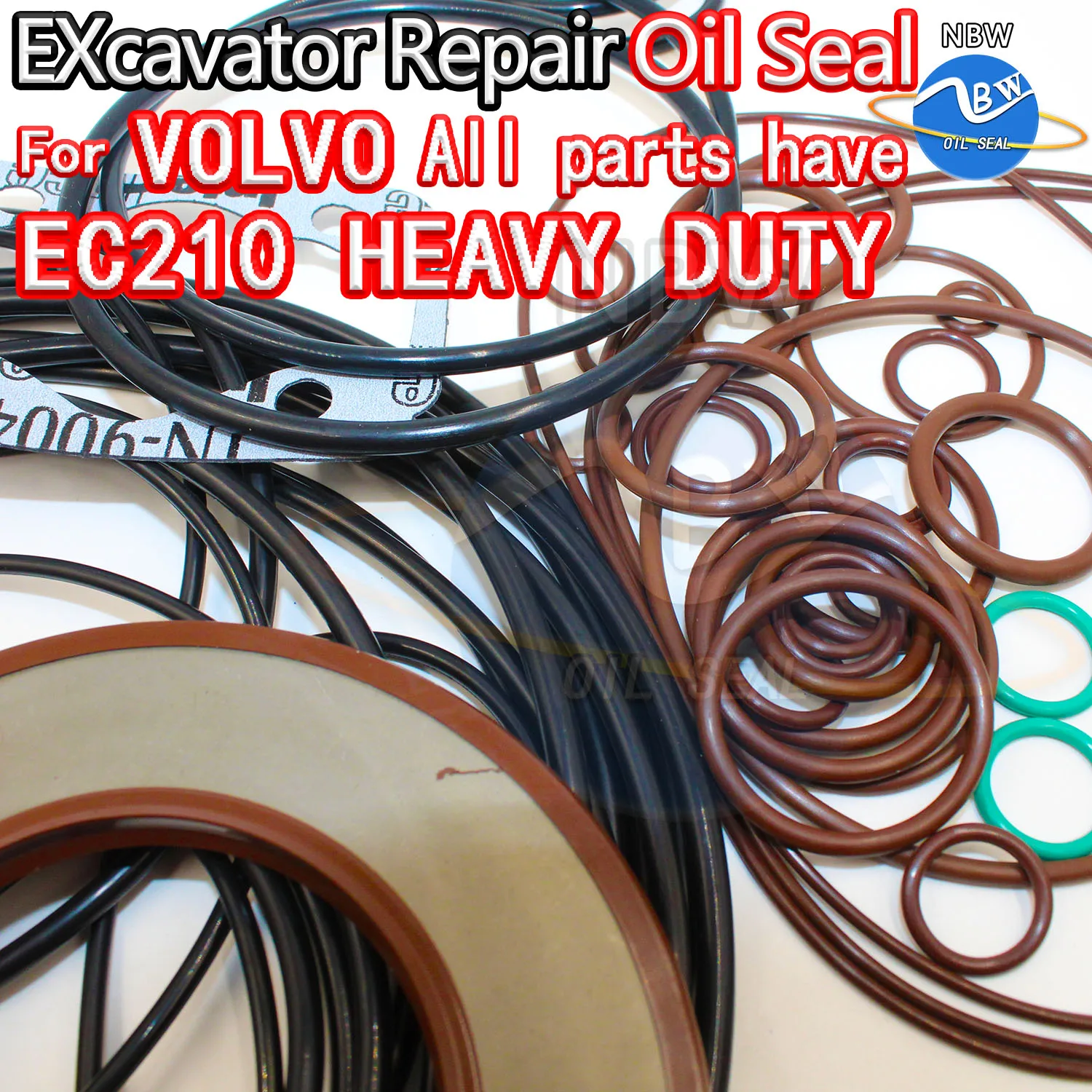 For VOLVO EC210 HEAVY DUTY Excavator Oil Seal Kit High Quality Repair VLE TRAVEL MOTOR Joystick Engine O-ring Cylinder BOOM ARM