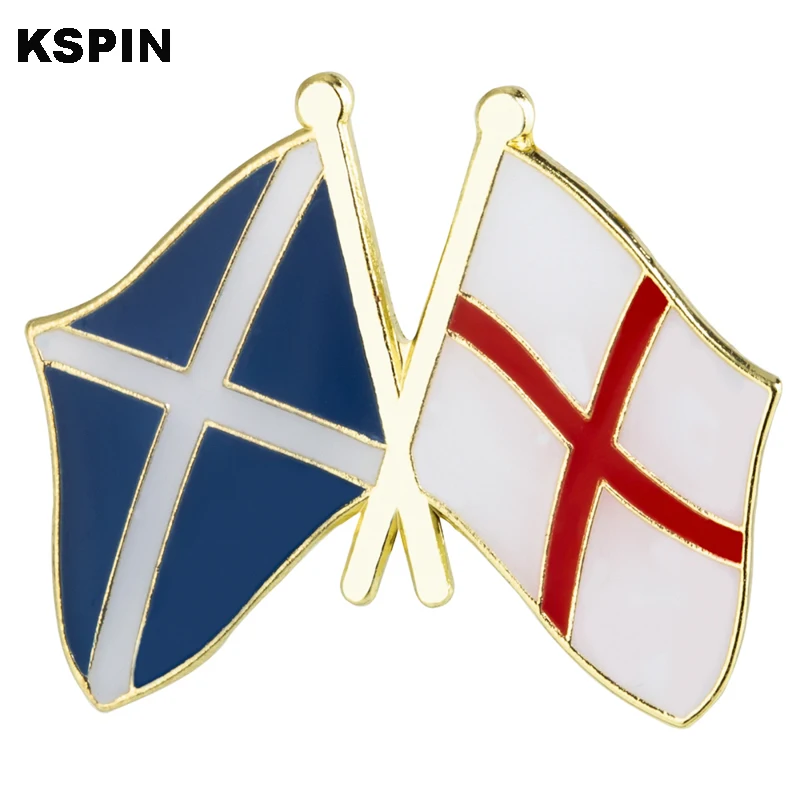 Scotland and England  Friendship  Flag Badge Brooch Natinal Lapel Pins Flag Lapel Pins Country Flag Badge  XY2331