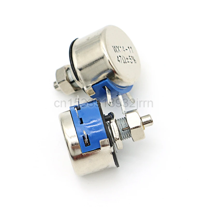 1Pcs WX14-11 3W Single Loop Wire Wound Potentiometer With Lock Neck 47R 100R 470R 1K 2K2 3K3 10K