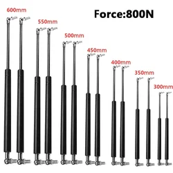 Barras de puntal universales para coche, soporte de resorte de Gas, puertas, ventanas, escotillas, barco y autobús, 800N, 300/350/400/450/500/550/600mm, 2 piezas