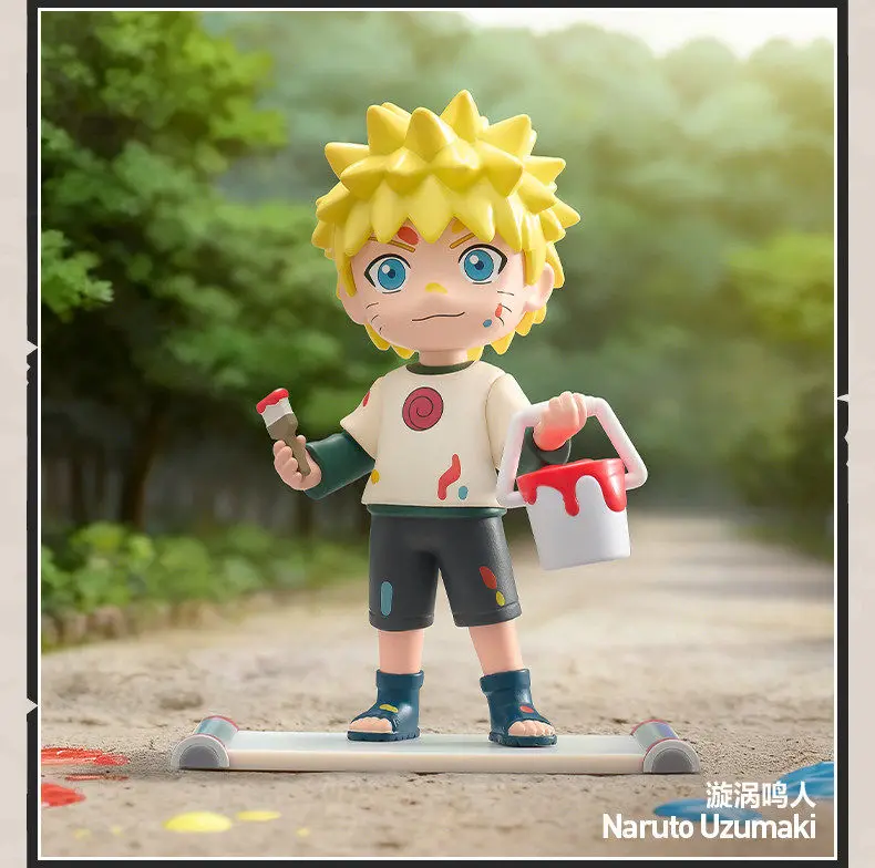 

New POPMART Naruto Shippuden Childhood Series Blind Box Original Anime Action Figure Collectible Toy Desktop Decor Surprise Gift