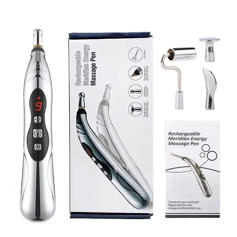 

Meridian Energy Acupuncture Pen Electric Pulse Therapy Muscle Deep Tissue Healing Massage Pen Acup Pain Relief Health Care Tool