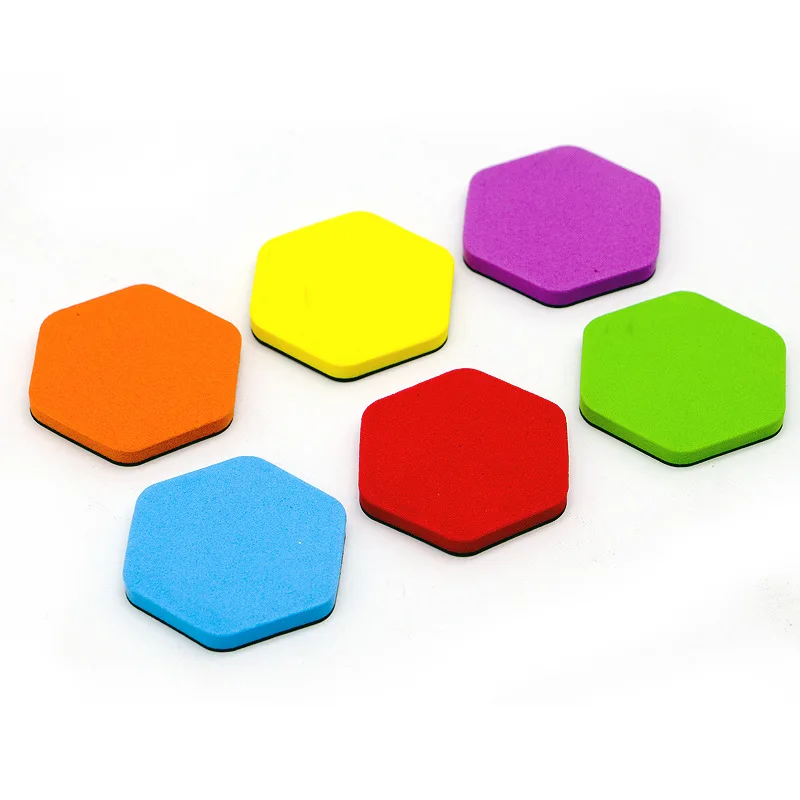 6 Color Magnetic Teaching Accessories Geometric Shapes Cognition Fridge Magnet Early Educational Toys 10 Grid Math Enlightenment