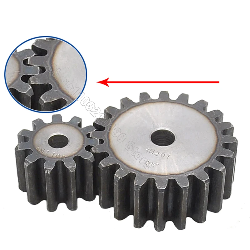 4M Spur Gear Process Hole 4 Mod Pinion Gears 10 11 12 13 14 15 16 17 18 19 20 21-80 Teeth Flat Cylindrical Motor Tramission Gear