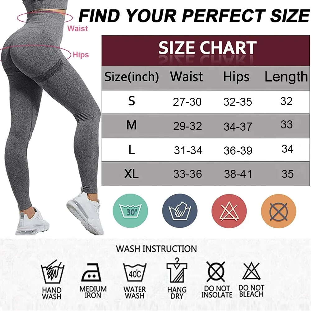 Ilfioreemio Butt Lifting Workout Leggings for Women, Scrunch Butt Gym Seamless Booty Tight