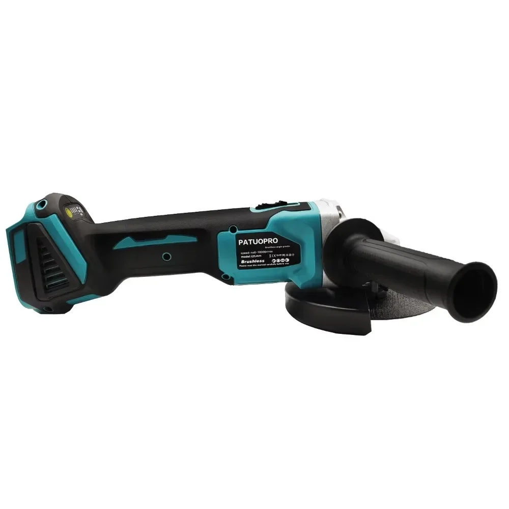 Imagem -02 - sem Escova Moedor de Ângulo Elétrico 10000rpm Máquina Cortador Portátil Recarregável Ferramenta Elétrica Polimento para Makita 18v Bateria 125 mm