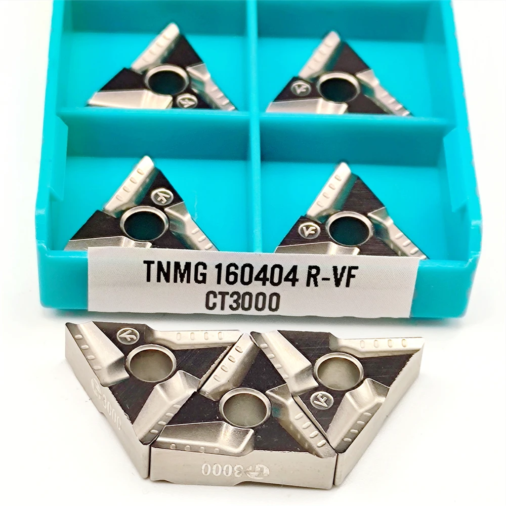 

Processing Metal Turning Tool 10PCS TNMG 160404R Carbide Insert Tool TNMG160404R-VF CT3000 High Quality Hard Alloy Blade