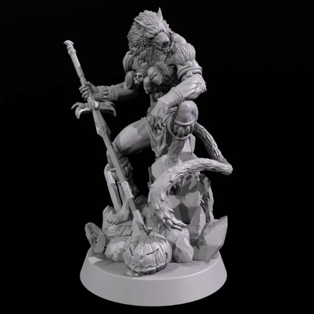 

Фэнтезийный оборотень, фехтовальщик, 1/24, фигурка из смолы, модель, комплект, сборные миниатюры, в разобранном виде, неокрашенные, коллекционные игрушки для хобби, подарки