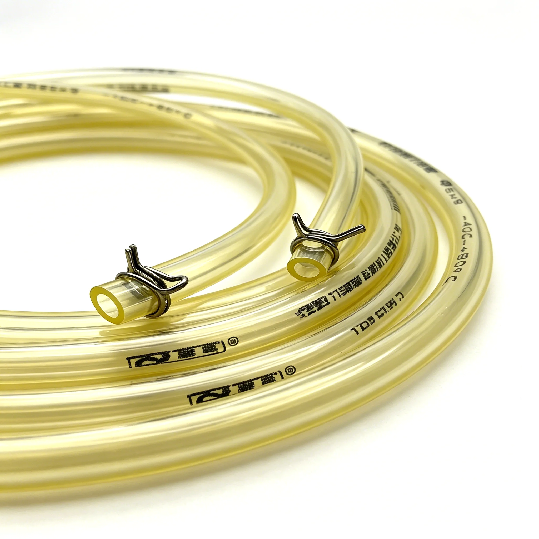 5 * 8/5 * 9mm TPU Pipe+304 Stainless Steel Clamp Water Vapor Oil Pipe Leak Proof Fixing Matching Component