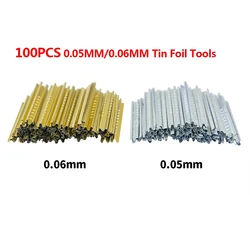 100pcs/lot Locksmith Tools Finished Tin Foil Strip Gold and Silver Tin Foil Key Consumables