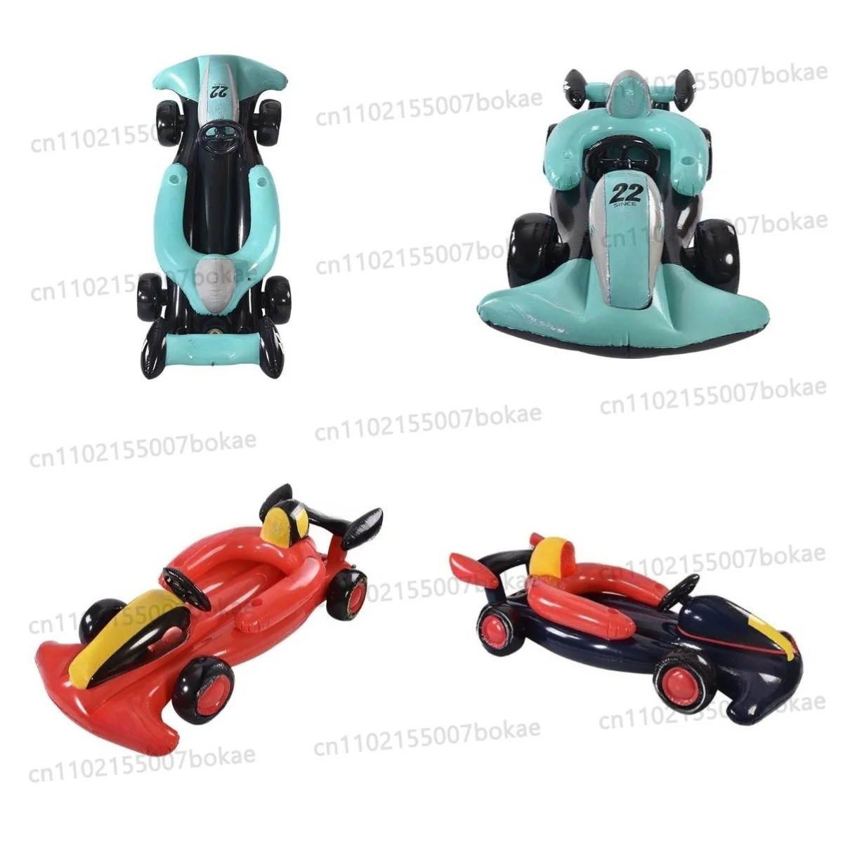coche-de-carreras-inflable-flotante-modelo-de-pvc-juguete-con-asiento