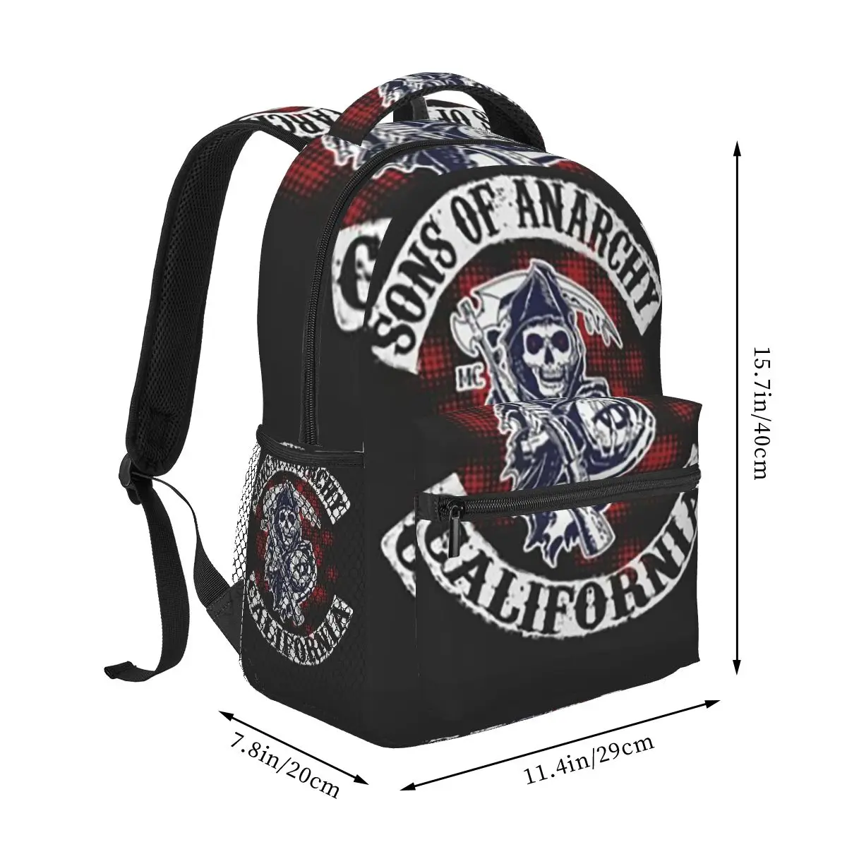 Soa Sons Of Anarchy Backpacks Boys Girls Bookbag Students School Bags Cartoon Laptop Rucksack Shoulder Bag Large Capacity