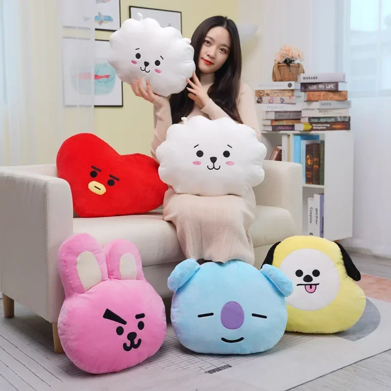 

Kawaii BT 21 плюшевая игрушка-хиппо для щенков, милый кролик, облако коала, Подушка для стула, подарок на день рождения