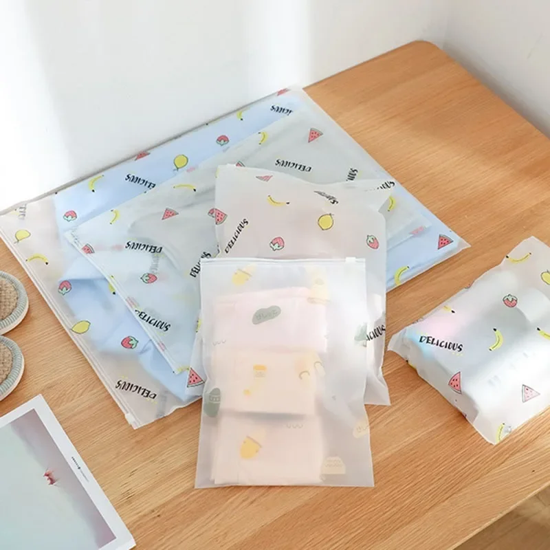 Borse da viaggio trasparenti per riporre i vestiti borse sottovuoto per scarpe trucco intimo cerniera imballaggio da viaggio custodia per Organizer