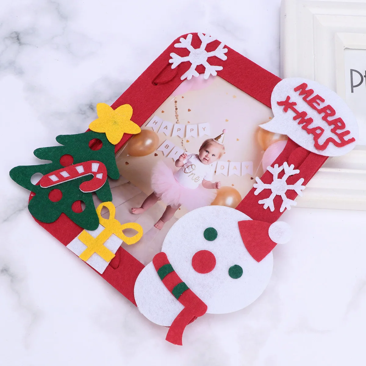 

Christmas Photo Frame Materials Package DIY H made Picture Frame for Desk Cabinet Home Decoration Gift Idea Christmas Style