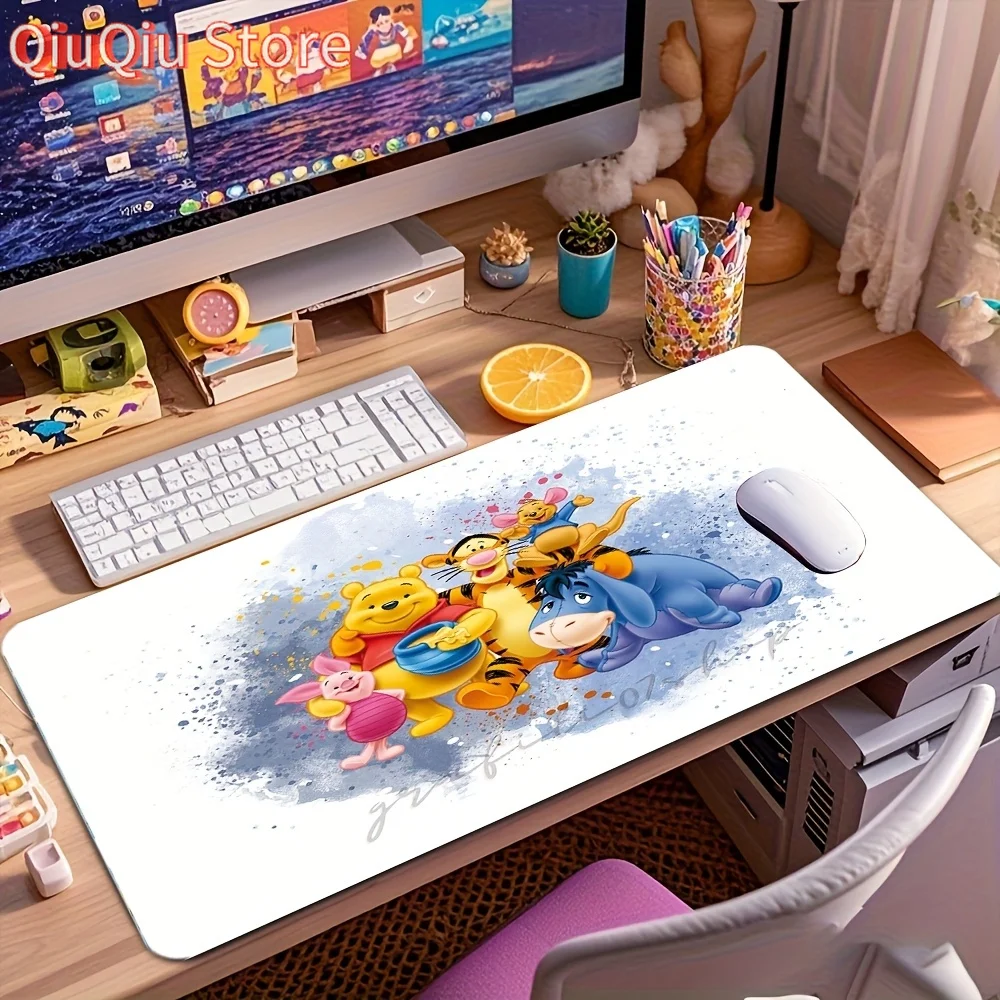 

1pc Pooh Bear Themed Mouse Pad - Vibrant Cartoon Design with Winnie the Pooh, Piglet, Tigger & Eeyore, Durable Rubber Base, Mult