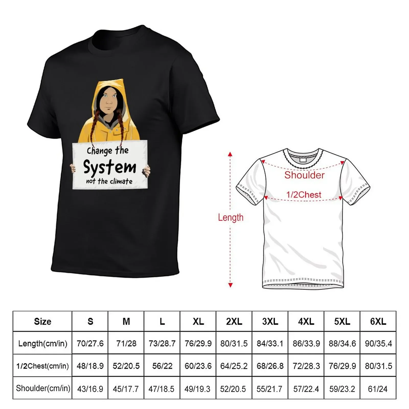 System Change Greta Thunberg T-Shirt sports fans graphics custom t shirt shirts graphic tees mens cotton t shirts