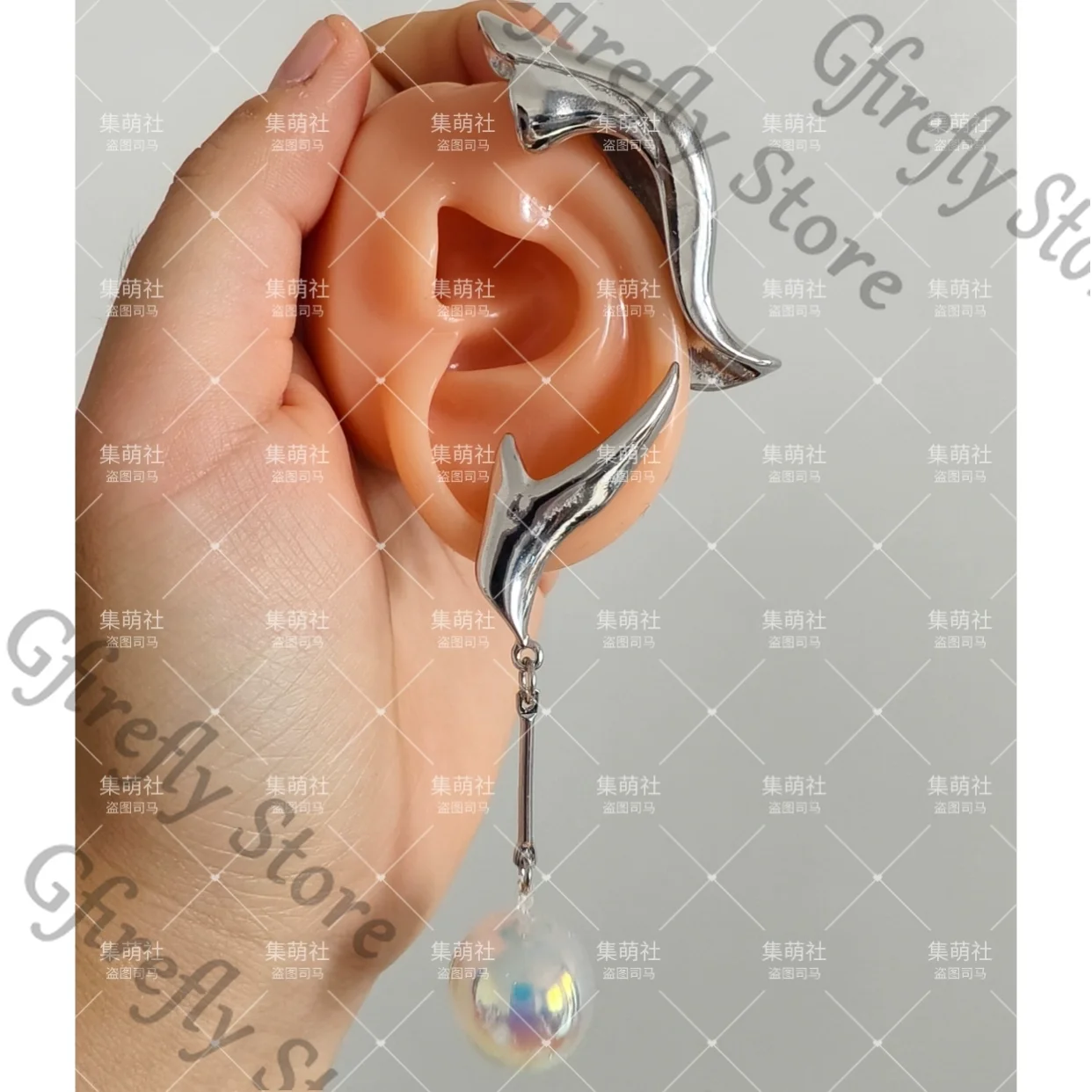 

Hysilens Hallowmas Earring props Honkai: Star Rail Omphalos Cosplay Costumes Figurine Headwear Comic Exhibition Ornaments