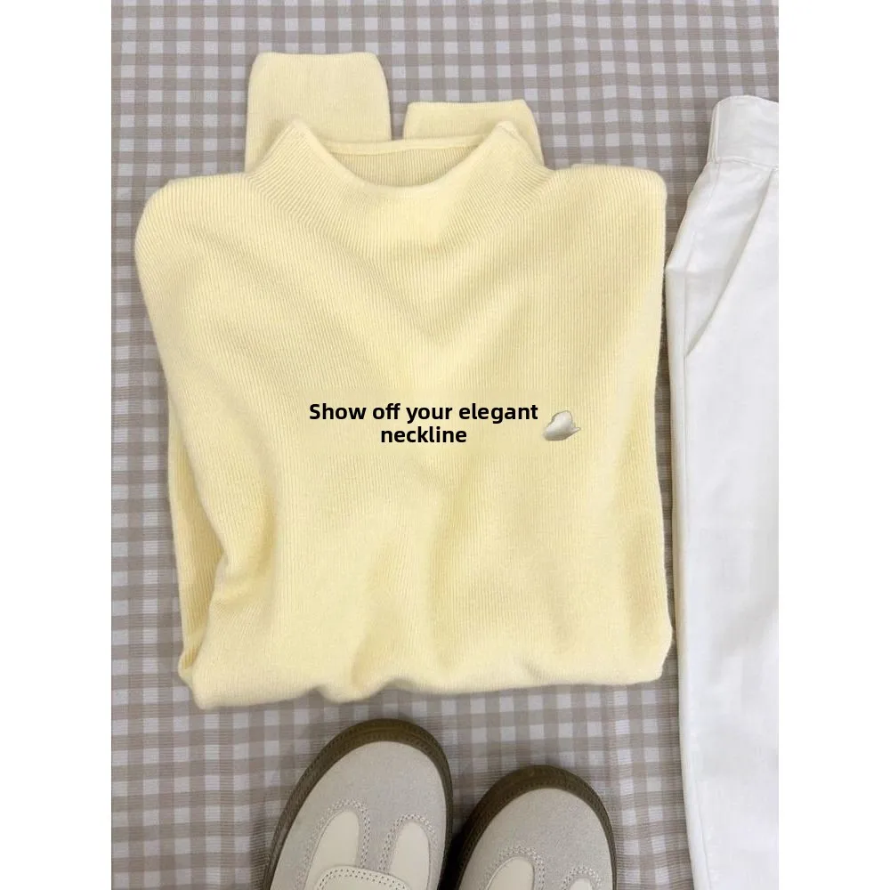 Suéter F Slim Fit Quente de Tricô com Gola Alta, Csa Base Versátil e Moderna para Outono/Inverno