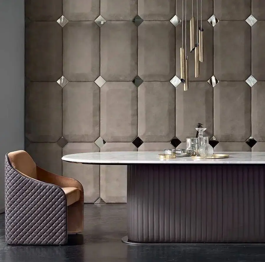 High-end Marble Modern Dining Room Furniture 6 Chairs Dining Table Set Factory Direct Sales Custom-made Mail Packing Included