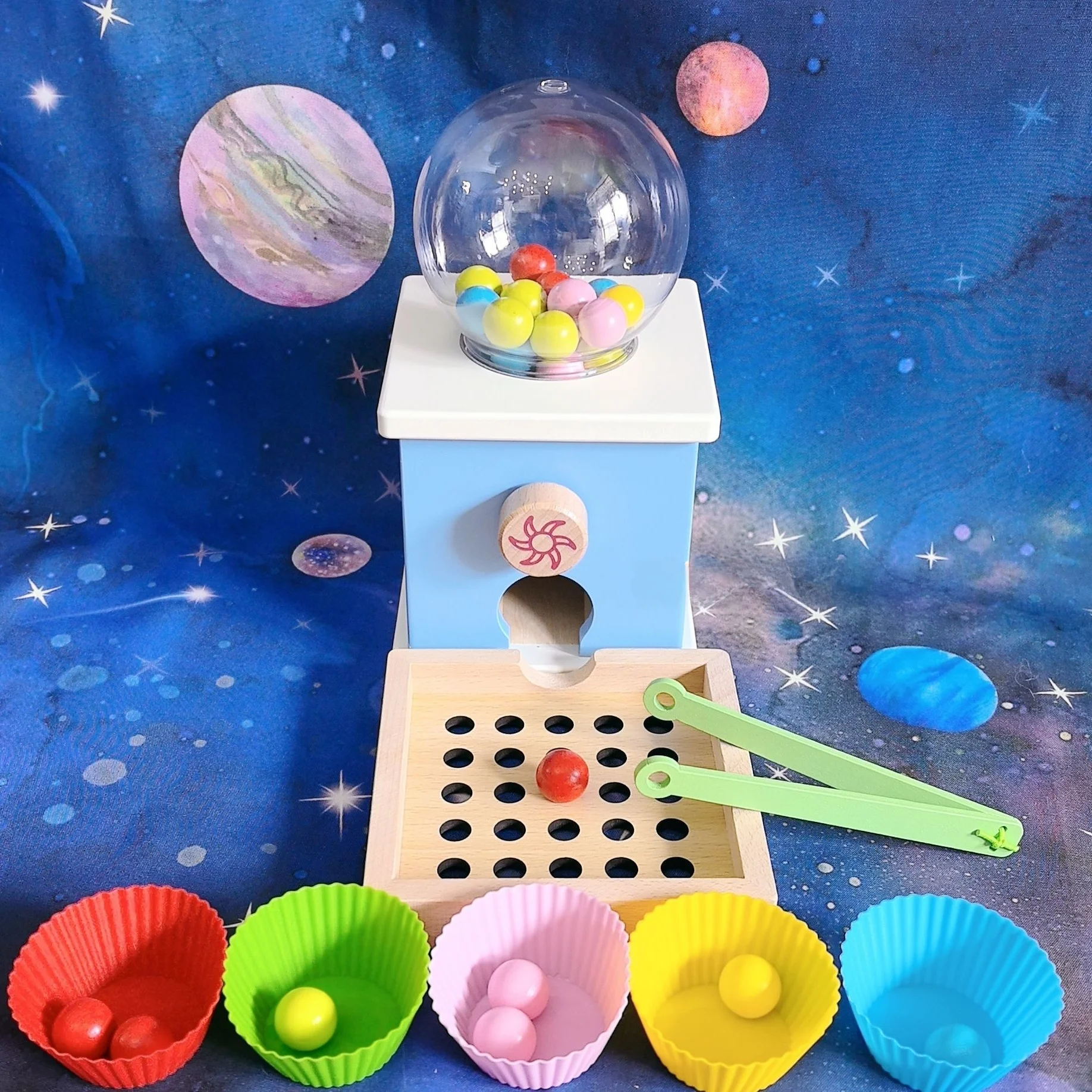 

Деревянные конфеты Хин, детская игрушка для раннего Иона, зажим для бусин, обучение навыкам концентрации, детский сад, nce Dev...