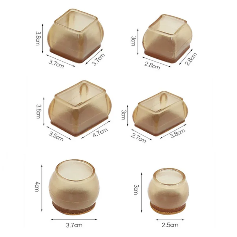 واقيات أرجل الكرسي وسادات من اللباد المستدير ، وأغطية من السيليكون الصلب للأرضيات ، وأغطية أرجل الأثاث ، وأغطية مانعة للإنزلاق ، وتقليل الضوضاء ، و 16 #3