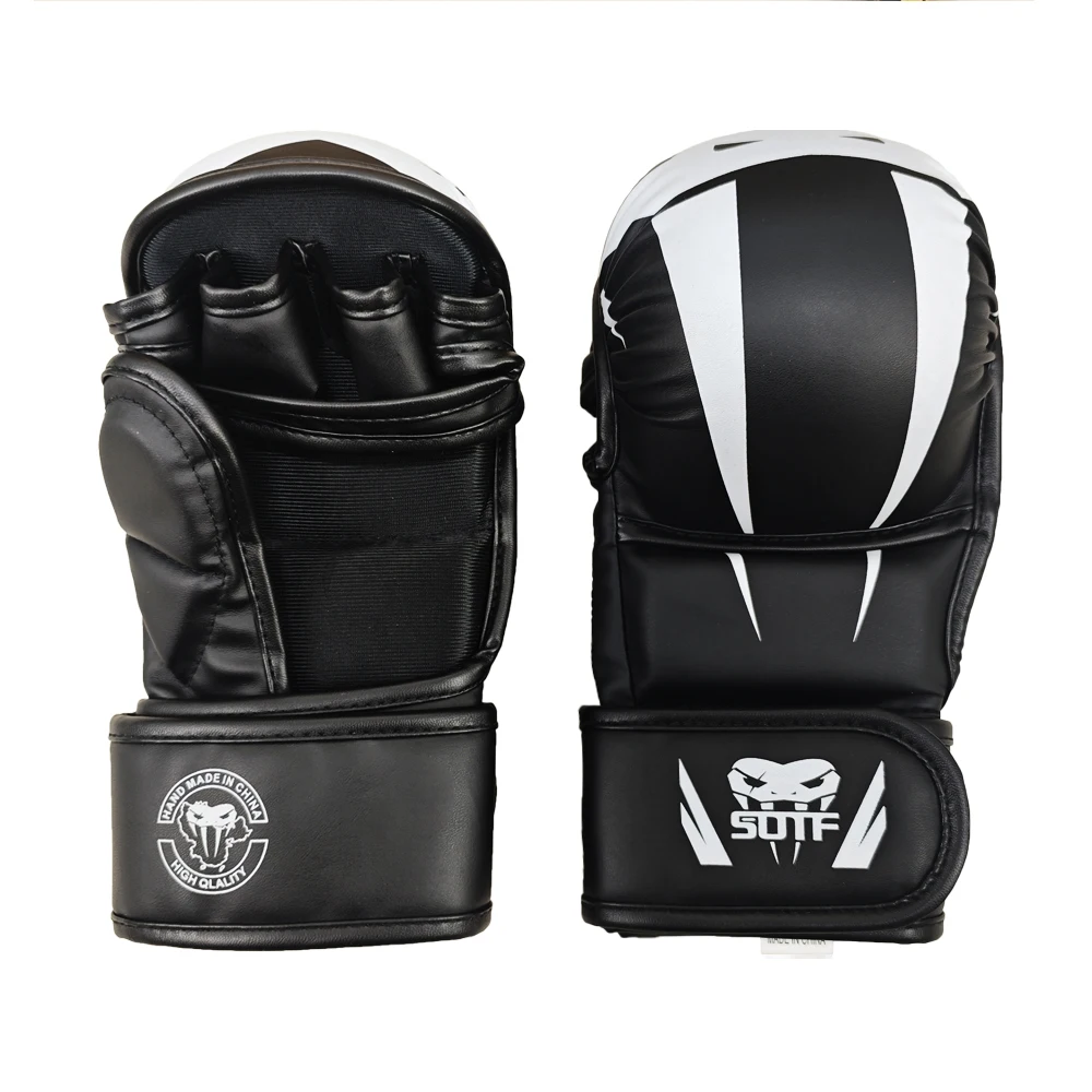 المهنية MMA قفازات الملاكمة بولي Leather الجلود MMA القتال فنون الدفاع عن النفس قفازات ملاكمة الكاراتيه الملاكمة التايلاندية قفازات التدريب الرجال #3