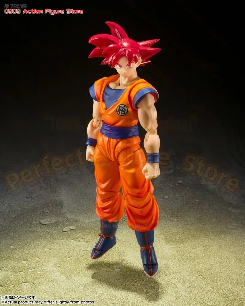 

In Stock Original SHF Dragon beads Super Saiyan God Sun Wukong - The Right Heart Brings Saiyan God Action Doll Gift Collection