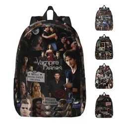 The Vampire Diaries Collage Backpack for Men Women Casual Student Business Daypack TV Series Laptop Canvas Bags Sports