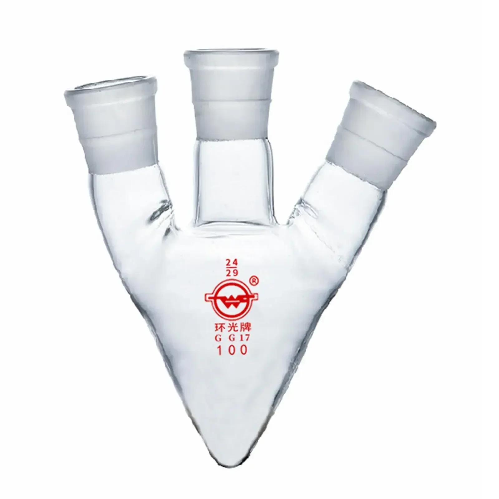 25ml/50ml/100ml #10 #14 #19 #24 Joint 3 Necks Pear Shape Borosilicate Glass Flask