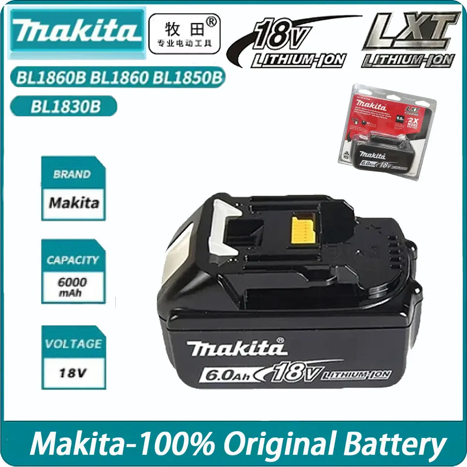 

Original/Genuine 6Ah/5Ah/3Ah Makita 18V Makita Battery BL1860 BL1850B BL1850 BL1840 BL1830B Replacement Lithium 18V Battery