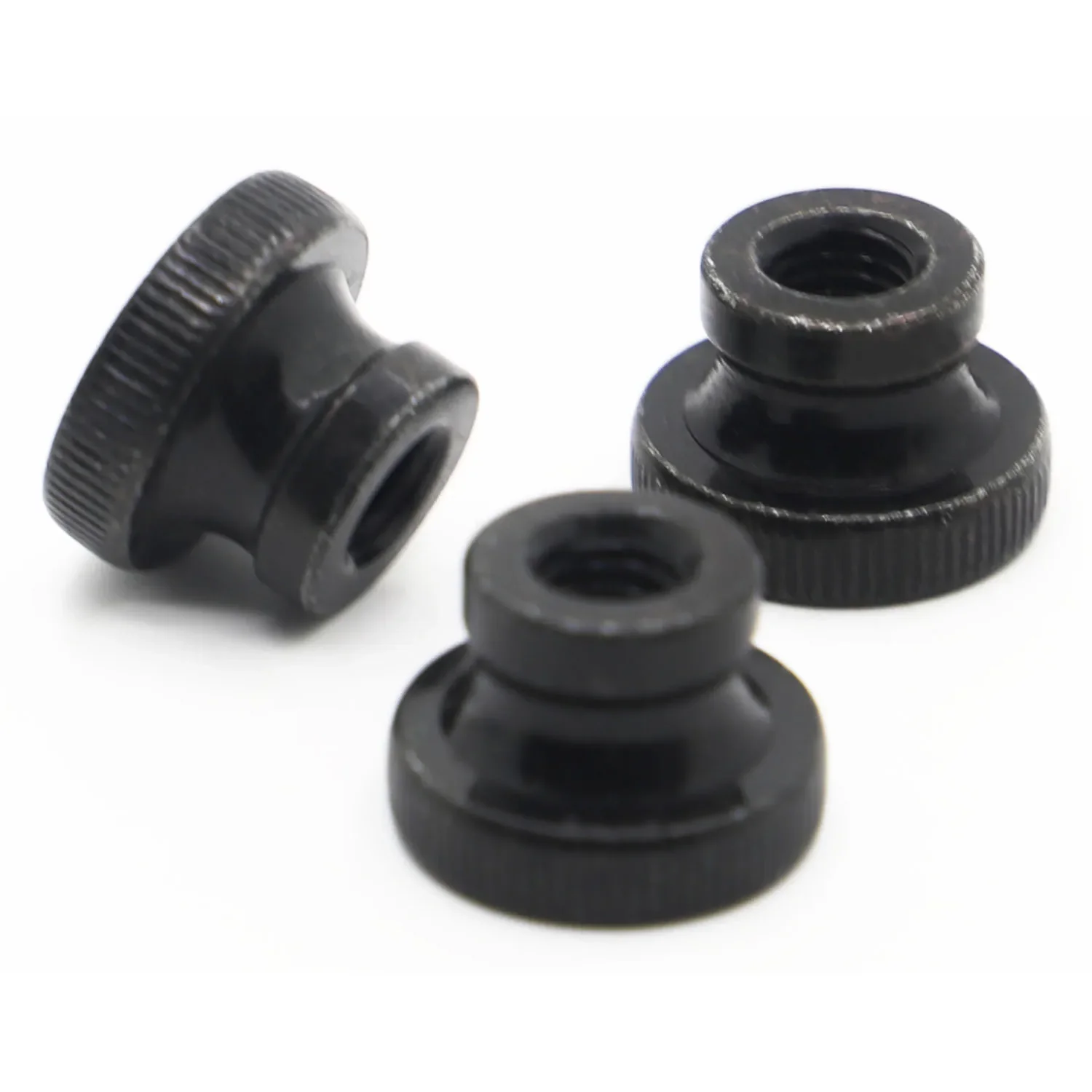 M3 M4 M5 M6 M8 M10 Black Zinc-plated Steel Knurled Thumb Hand Nut 3D Printers Parts Curtain Wall DIN466 GB806