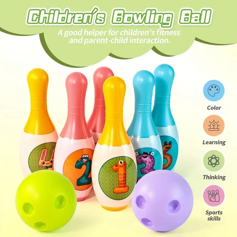 Children's bowling toys, indoor and outdoor sports toys, children's Christmas gifts, New Year gifts